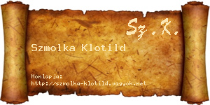 Szmolka Klotild névjegykártya